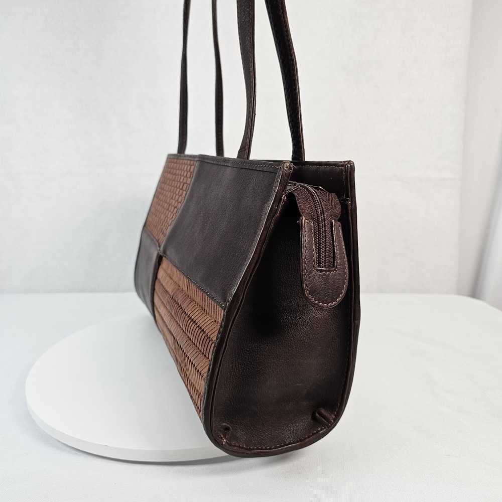 American Angel Brown Leather Woven Purse/Handbag Shoulder bag NWOT MSRP $130 - Picture 2 of 11